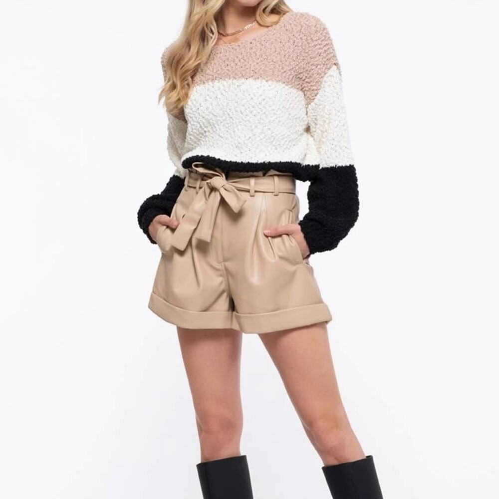 Slouchy Colorblock Sweater Size Medium - Picture 5 of 7